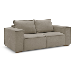 BOBOCHIC Canapé droit convertible CHELSEA ouverture express tissu texturé taupe... pas cher