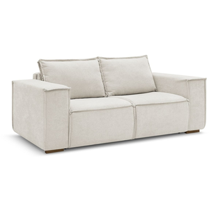 BOBOCHIC Canapé droit convertible CHELSEA ouverture express tissu texturé beige... pas cher