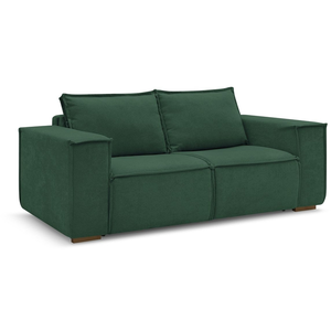 BOBOCHIC Canapé droit convertible CHELSEA ouverture express tissu texturé vert ... pas cher