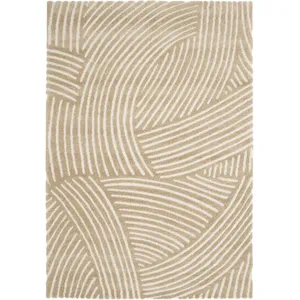 Tapis poils courts STAN motif abstrait marron 120x170  BOBOCHIC pas cher