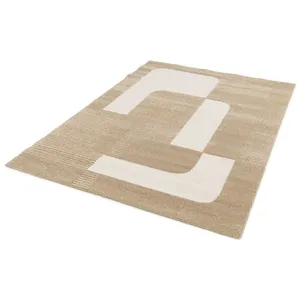 Tapis poils courts CLOTAIRE motif abstrait marron 160x230  BOBOCHIC pas cher