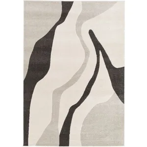 Tapis poils ras ULYS motif abstrait gris 160x230  BOBOCHIC pas cher