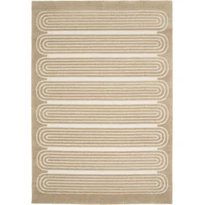 Tapis poils courts IAGO motif graphique marron 160x230  BOBOCHIC pas cher