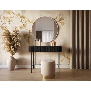 Comparateur de prix : Console 2 tiroirs 100 cm MATHILDE pieds noir    BOBOCHIC