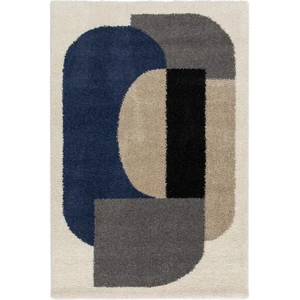 Tapis shaggy EZIO motif abstrait gris 120x170 BOBOCHIC pas cher