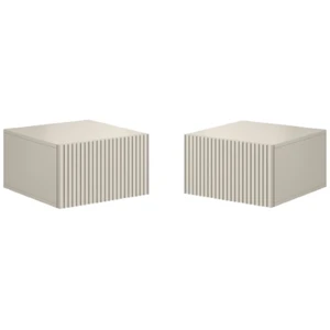 Bobochic lot de 2 chevets tiroir kasha suspendu beige KASHA pas cher