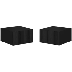 Bobochic lot de 2 chevets tiroir kasha suspendu noir KASHA pas cher