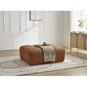 Pouf ANAKIN tissu texturé orange   BOBOCHIC