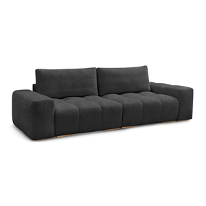 Canapé droit convertible coffre ANAKIN tissu texturé noir   BOBOCHIC 3... pas cher