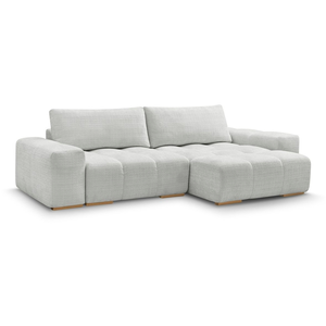 BOBOCHIC Canapé d'angle réversible convertible coffre ANAKIN tissu texturé gris... pas cher