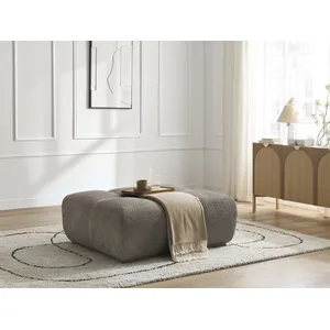 Pouf ANAKIN tissu bouclette marron   BOBOCHIC