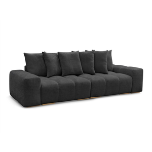 Bobochic - Canapé Droit Convertible Coffre Anakin Tissu Texturé Noir pas cher