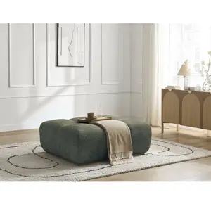 Pouf ANAKIN tissu bouclette vert   BOBOCHICVendu parbobochic-paris