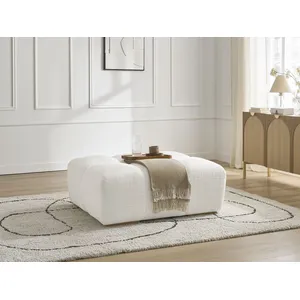 Pouf ANAKIN tissu texturé blanc   BOBOCHICVendu parbobochic-paris
