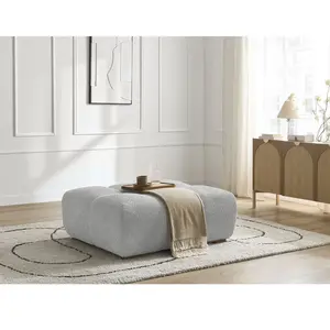 Pouf ANAKIN tissu bouclette gris clair   BOBOCHICVendu parbobochic-paris
