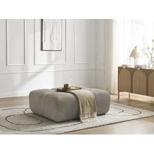 Pouf ANAKIN tissu bouclette taupe   BOBOCHIC