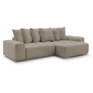 BOBOCHIC Canapé d'angle convertible réversible coffre ANAKIN tissu bouclette ta... pas cher