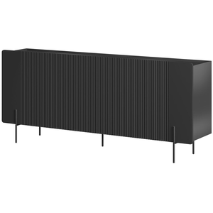 Buffet 4 portes 200 cm MATHILDE pieds noir    BOBOCHIC pas cher