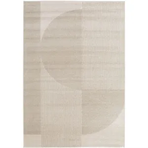 Tapis poils ras IRENA motif abstrait beige 120x170 BOBOCHIC pas cher