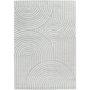 Tapis poils ras HERVE motif abstrait bicolore 160x230 BOBOCHIC pas cher