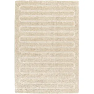 Tapis poils longs CYRELLO motif graphique beige 160x230 BOBOCHIC pas cher