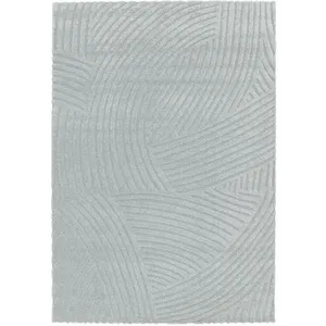 Tapis poils courts STAN motif abstrait bleu 200x290 BOBOCHIC pas cher