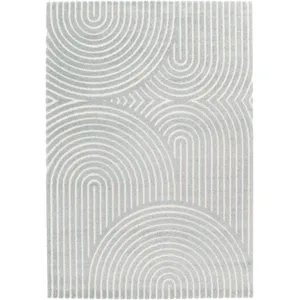 Tapis poils ras HERVE motif abstrait bicolore 200x290 BOBOCHIC pas cher