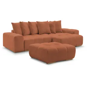 BOBOCHIC Canapé d'angle convertible réversible coffre ANAKIN tissu bouclette av... pas cher