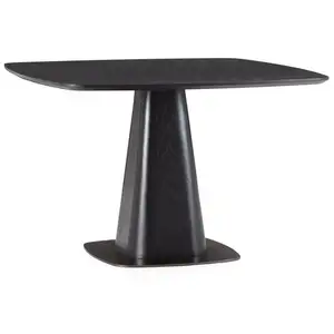 Table à manger carrée NOA 120 cm placage chêne noir   BOBOCHIC pas cher