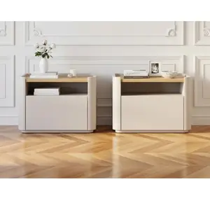 Comparateur de prix : Lot de 2 chevets 1 tiroir ANYRA beige BOBOCHIC
