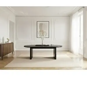 Comparateur de prix : Table à manger ovale 220 cm PABLO placage noyer noir   BOBOCHIC