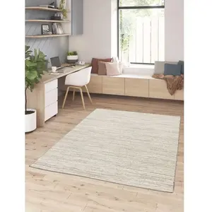 Tapis tissage Gobelin NILO uni beige 120x170  BOBOCHIC pas cher