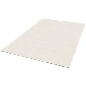Tapis poils ras OWEN motif abstrait blanc 160x230  BOBOCHIC pas cher