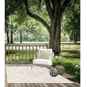 Tapis tissé plat SAMI motif vintage gris 160x230  BOBOCHIC pas cher