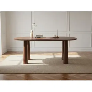 Table à manger ovale SASHA 220 cm marron    BOBOCHIC