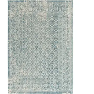 Tapis poils ras BRANN vintage bleu 200x290  BOBOCHIC pas cher