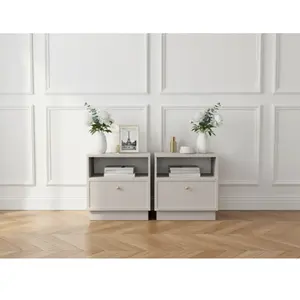 Comparateur de prix : Lot de 2 tables de chevet 1 tiroir LORINA BOBOCHIC