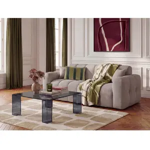 Canapé droit convertible ouverture express 3 places BRADLEY tissu bouclette taupe BOBOCHIC 3 places pas cher