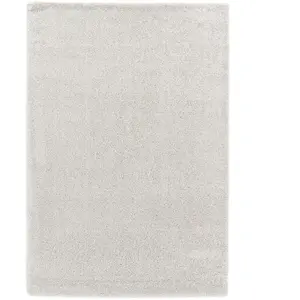 Tapis poils longs SHONNA uni gris clair 160x230 BOBOCHIC pas cher