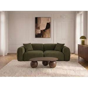 Canapé droit 3 places SIENA tissu chenille vert   BOBOCHIC pas cher