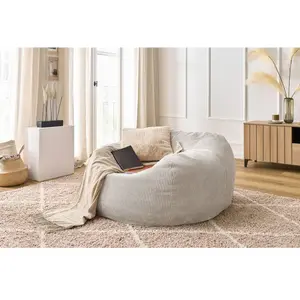Comparateur de prix : Bobochic pouf ultra moelleux voltaire velours côtelé beige VOLTAIRE