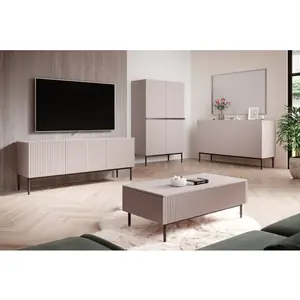 Bobochic - Buffet Buffet haut 2 portes 100 cm kasha Pieds noir Rose pas cher