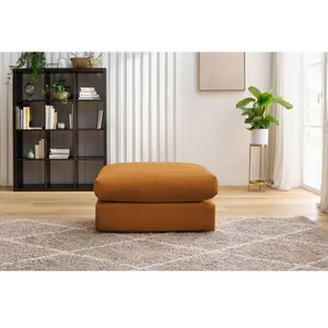 Pouf ultra moelleux PARIS tissu bouclette Jaune   BOBOCHIC TU pas cher