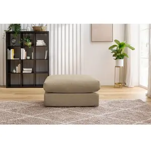 Pouf ultra moelleux PARIS tissu bouclette Marron   BOBOCHIC TU pas cher