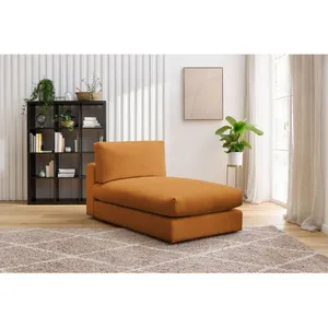 Méridienne pour canapé modulable PARIS tissu bouclette Jaune BOBOCHIC TU pas cher