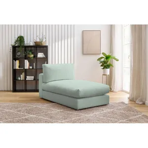 Bobochic - Méridienne Pour Canapé Modulable Paris Tissu Bouclette Vert pas cher