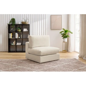 Chauffeuse 1 place pour canapé modulable PARIS tissu bouclette Beige BOBOCHIC TU pas cher