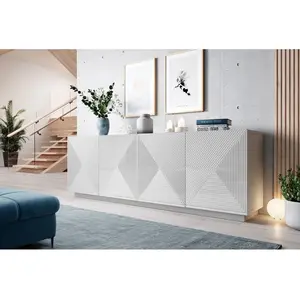 Bobochic buffet 4 portes 200 cm alice blanc ALICE pas cher