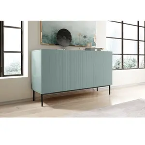 Bobochic - Buffet Buffet 3 portes 150 cm kasha Pieds noir Bleu clair pas cher