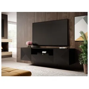 Bobochic - Meuble tv Meuble tv suspendu 167 cm alice Noir pas cher
